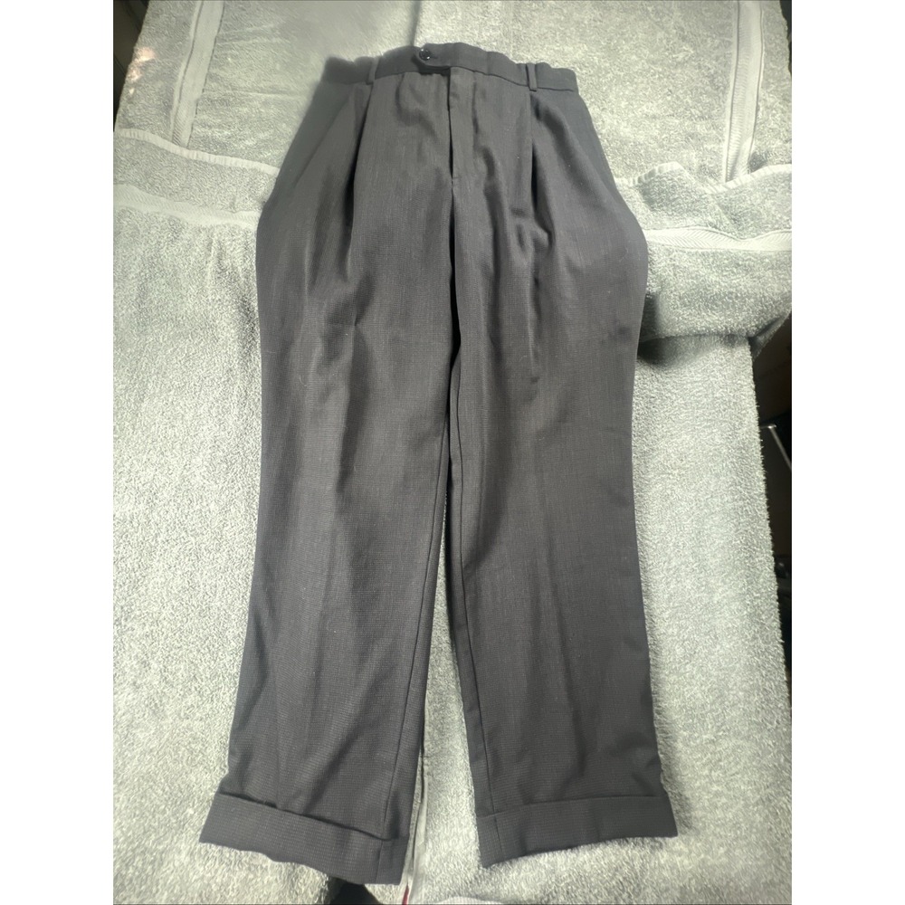 JOE JOSEPH ABBOUD Mens Gray Wool Flat Front Business Dress Pants/Slacks 32x30